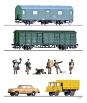 Tillig 502804 - TT - 2-tlg. Set Güterzug Deutsche Post, Ep. IV<br>Tillig TT-Club